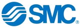 SMC Corporation logo featuring blue circular design with wave lines and SMC text